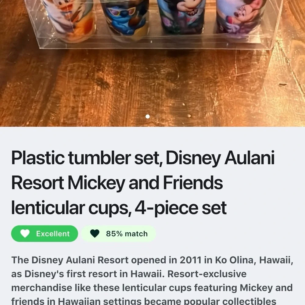Disney NIP Parks Aulani Beach Plastic Cups - Blue, Green & Pink Accents